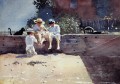 Jungen und Kätzchen Realismus Maler Winslow Homer